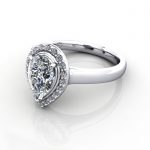 Pear Engagement Ring, PLAT, RH1, LF