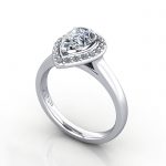 Video-Pear Engagement Ring, PLAT, RH1, 3D
