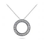 Diamond Pave Circle Pendant