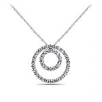Double Diamond Circle Pendant