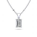Emerald Cut Diamond Pendant