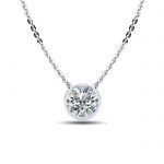 Rubover Diamond Pendant Round