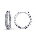 Diamond Hoops Earrings