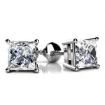 Princess Cut Diamond Stud Earrings