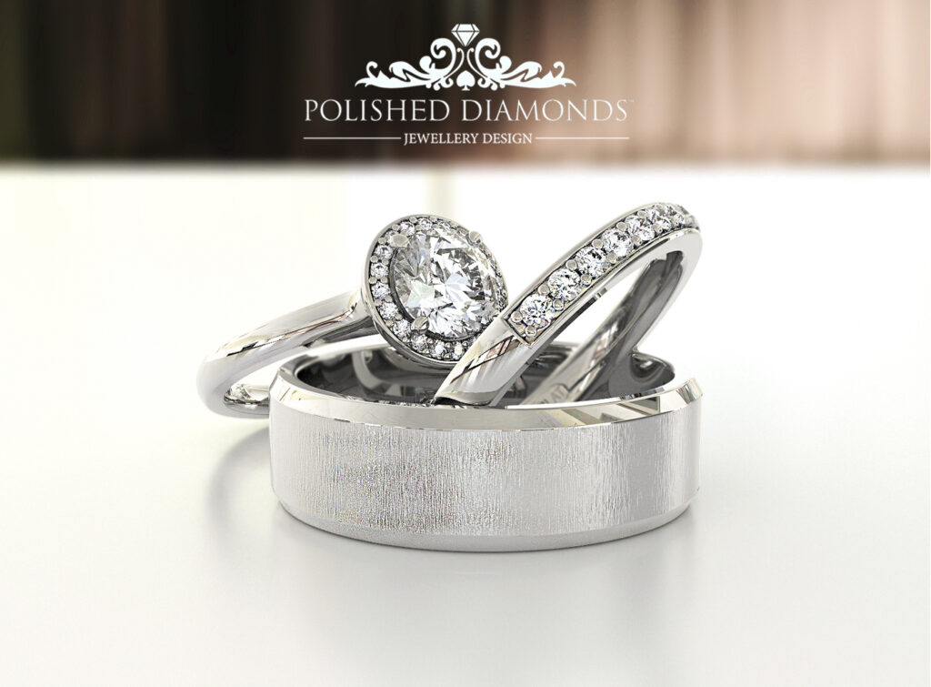 Polished Diamonds Bridal Ring Set