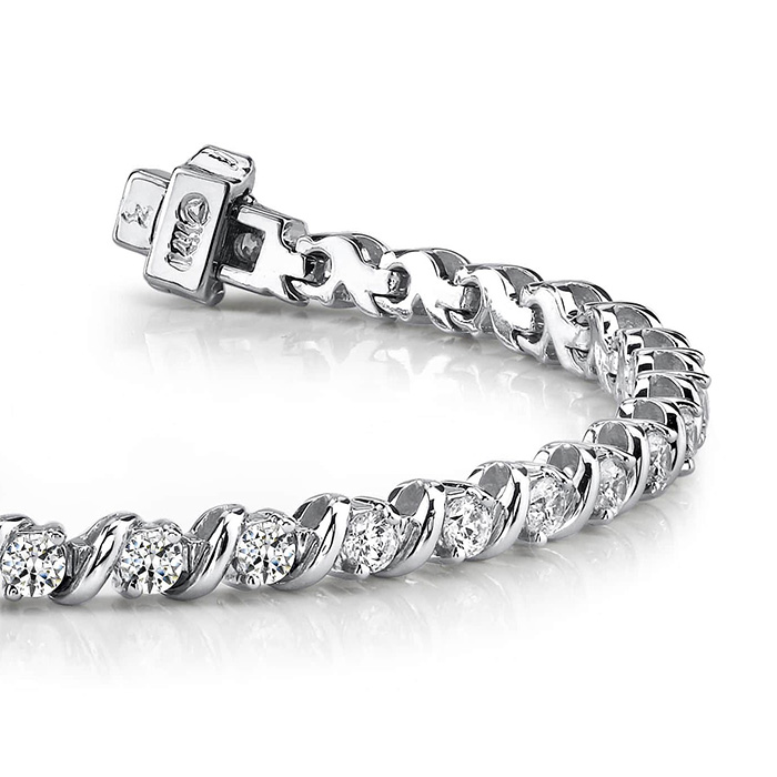 Diamond Bracelet SD939 Platinum image 2 Diamond Bracelet SD939 Platinum image 2