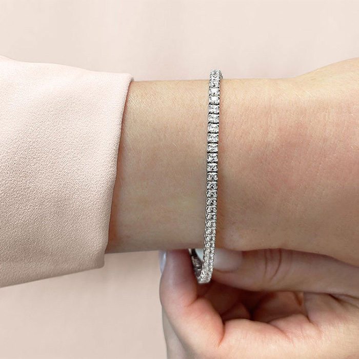 Diamond Bracelet SB847 Platinum image 1