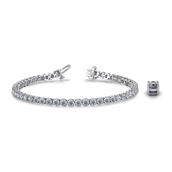 Diamond Bracelet SB845 Platinum image 2