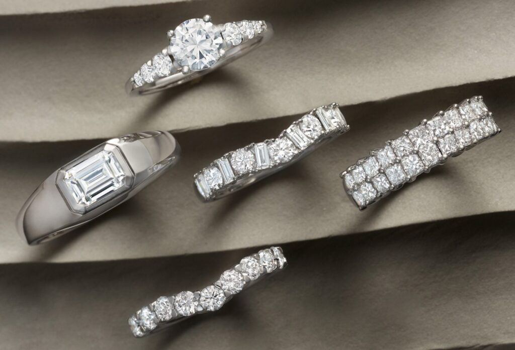 Ladies and gents wedding rings