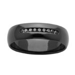 Black Zirconium Wedding Ring PDAR794Z