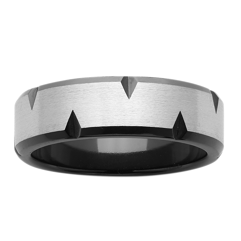 Black Zirconium Wedding Ring PD720Z