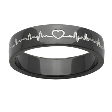 Black Zirconium Wedding Ring PD643Z