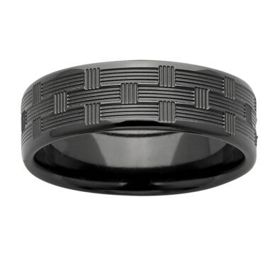 Black Zirconium Wedding Ring PD27BWBZ