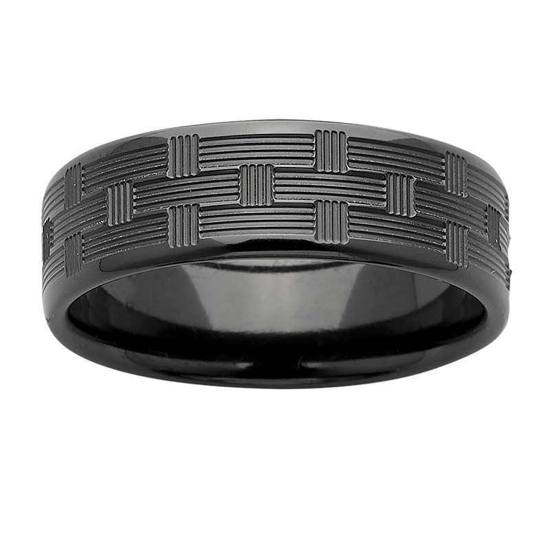 Black Zirconium Wedding Ring PD27BWBZ