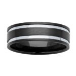 Black Zirconium Wedding Ring WG PD667Z