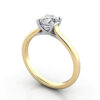 Thumb Diamond Ring RS16 Yellow Gold 3D