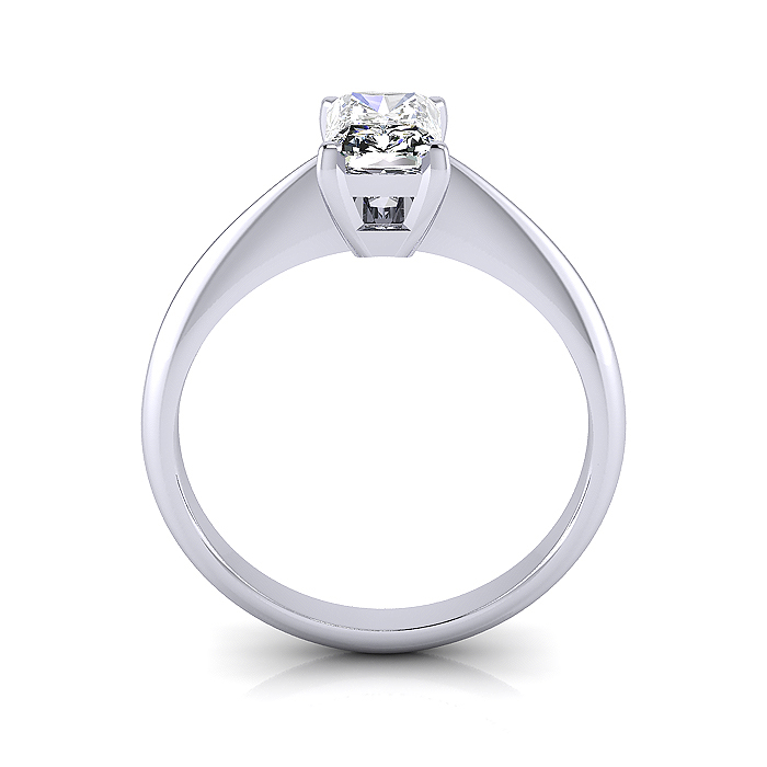 Radiant Diamond Ring, Platinum, RS6 TF