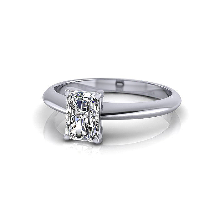 Radiant Diamond Ring, Platinum, RS6 LF