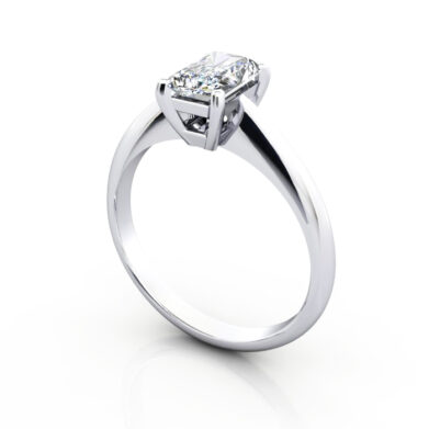 Radiant Diamond Ring, Platinum, RS6 3D Thumbnail