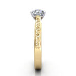 Round Engagement Ring Yellow Gold RS50 SV Round Engagement Ring Yellow Gold RS50 SV