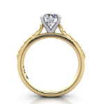 Round Engagement Ring Yellow Gold RS50 TF Round Engagement Ring Yellow Gold RS50 TF