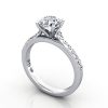 Round Engagement Ring Platinum RS50 3D