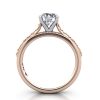 Round Diamond Ring Rose Gold RS50 TF