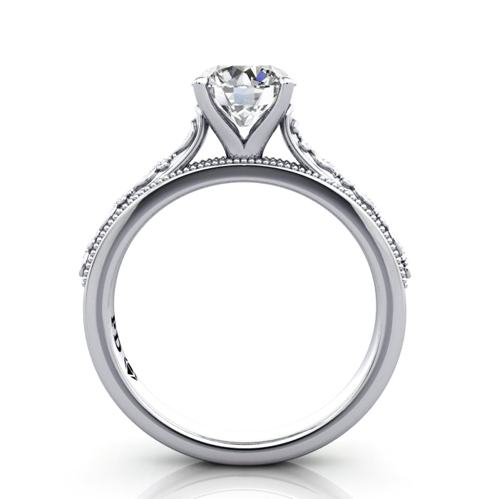 Round Diamond Ring White Gold RS50 TF