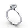 Thumb Oval Diamond Ring RS1 Platinum 3D