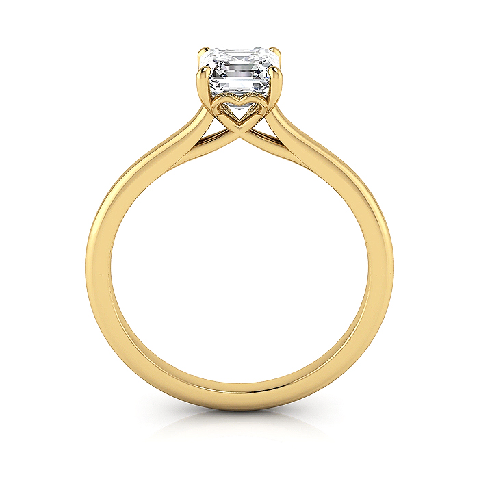 Asscher Diamond Ring RS1 Yellow Gold TF