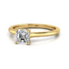 Asscher Diamond Ring RS1 Yellow Gold LF