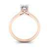 Asscher Diamond Ring RS1 Rose Gold TF