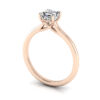 Asscher Diamond Ring RS1 Rose Gold 3D