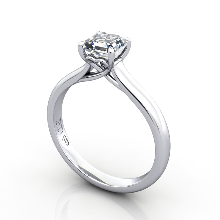 Asscher cut Diamond Ring Platinum image Asscher cut Diamond Ring Platinum image