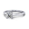 Asscher Diamond Ring RS1 Platinum LF