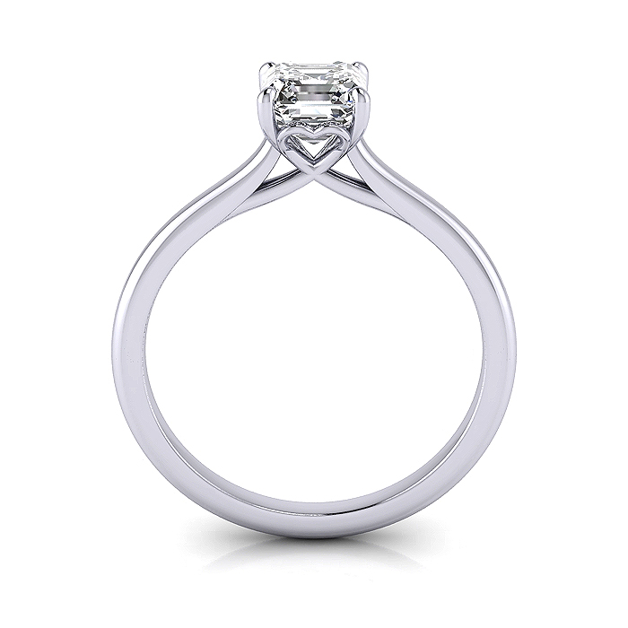 Asscher Diamond Ring RS1 Platinum TF