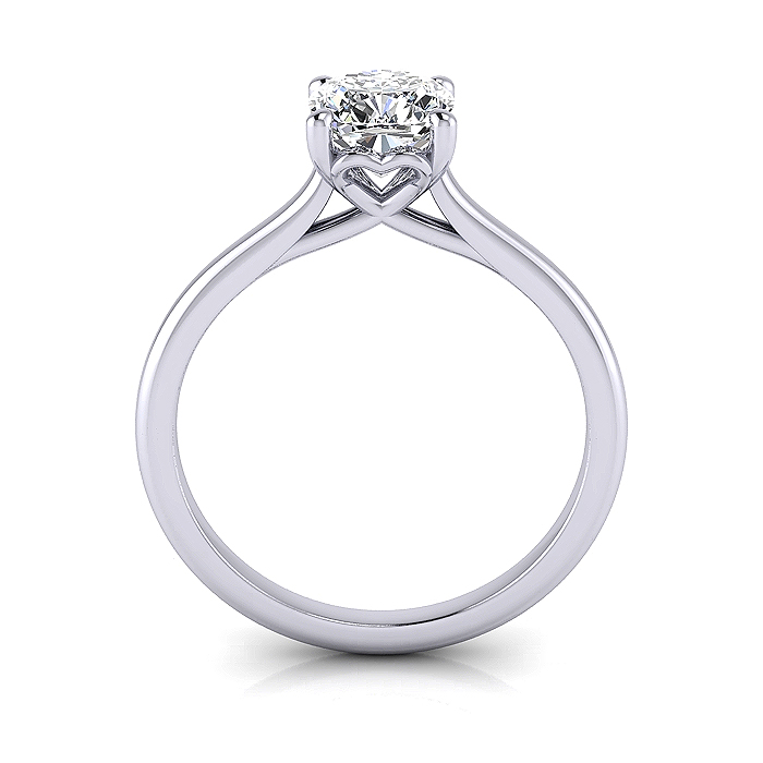 Cushion Diamond Ring RS1 White Gold TF