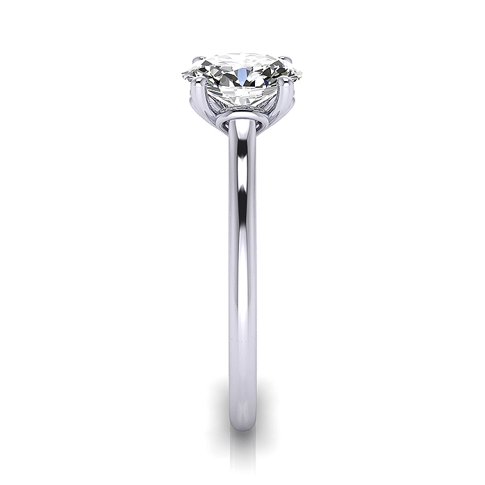 Oval Diamond Ring RS1 White Gold SV