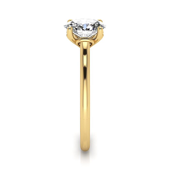 Oval Diamond Ring RS1 Yellow Gold SV