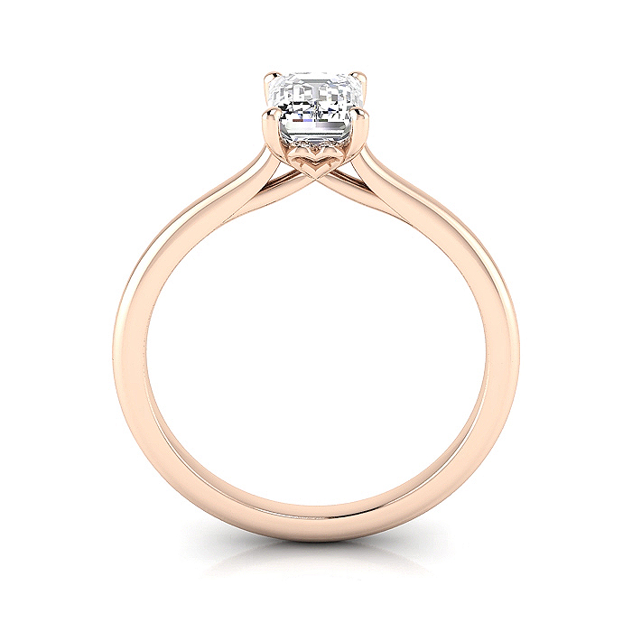 Emerald Diamond Ring RS1 Rose Gold TF Emerald Diamond Ring RS1 Rose Gold TF
