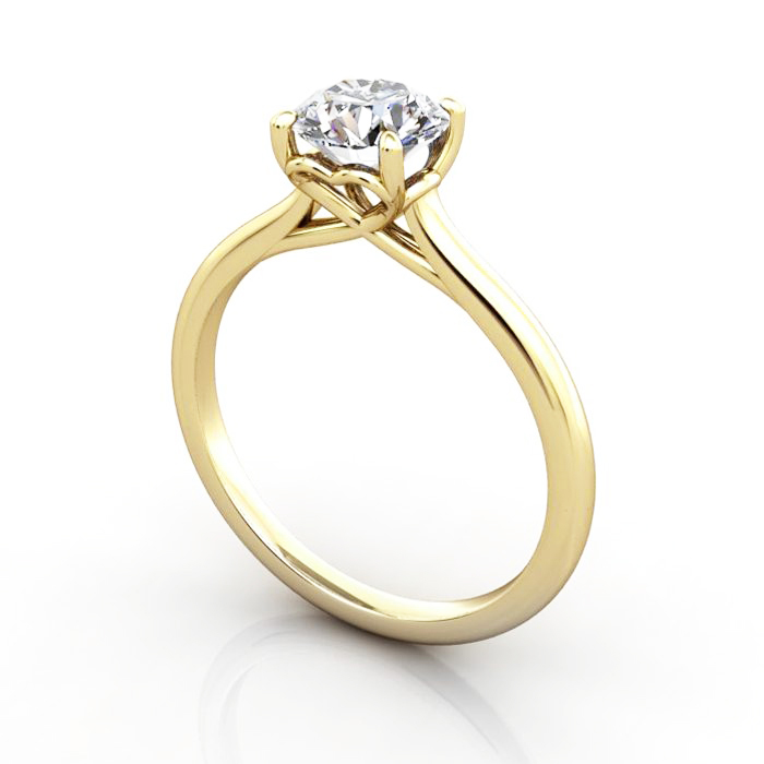 Diamond Ring RS1 Yellow Gold 3D Diamond Ring RS1 Yellow Gold 3D