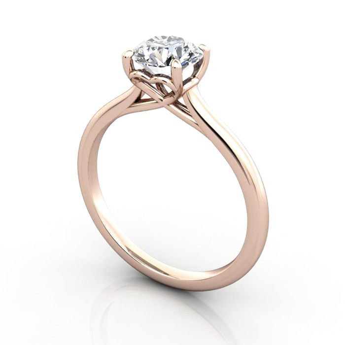 Diamond Ring RS1 Rose Gold 3D