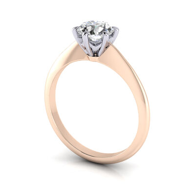 Diamond Ring RS4 Rose Gold 3D
