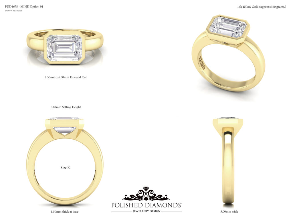 Emerald Ring Rub Over Style