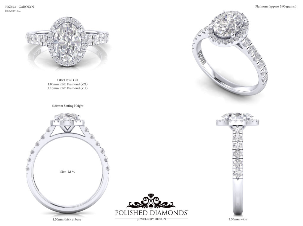 Oval Halo Diamond Ring