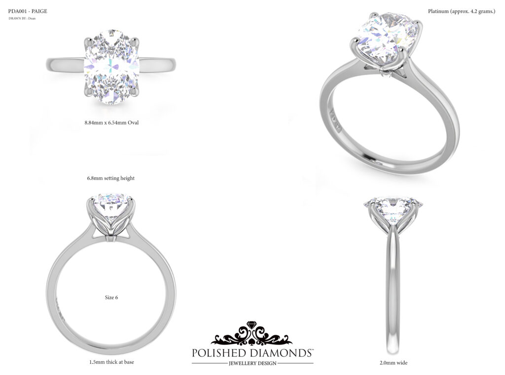 Stunning Oval Diamond Engagement Ring