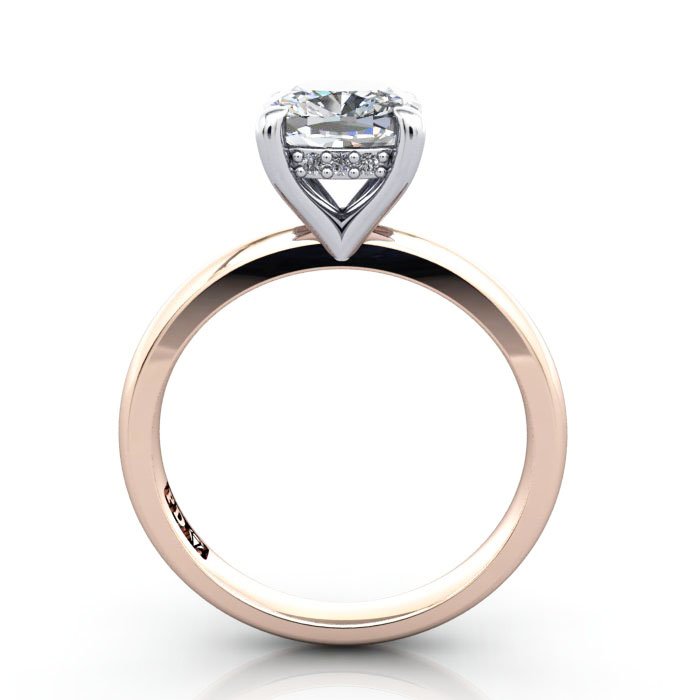 Cushion Diamond Ring Rose Gold RS51 TF