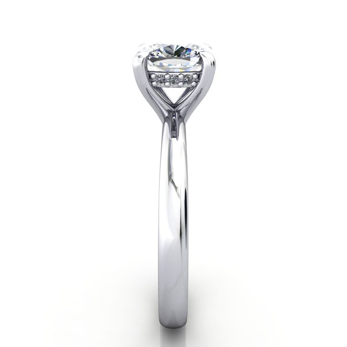 Cushion Diamond Ring White Gold RS51 SV