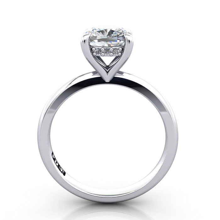 Cushion Diamond Ring White Gold RS51 TF