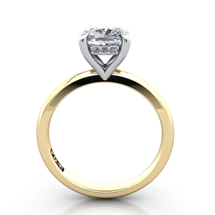 Cushion Diamond Ring Yellow Gold RS51 TF